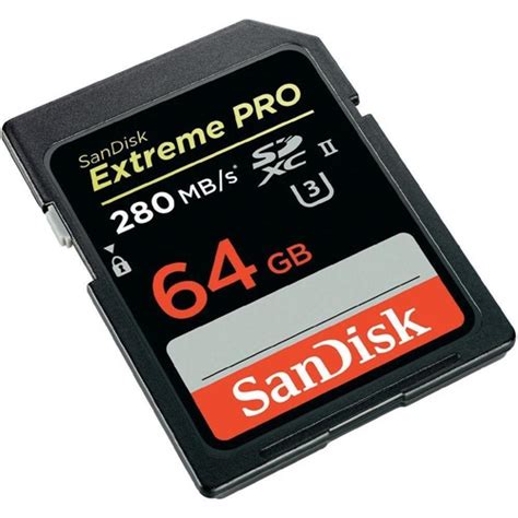 Spominska Kartica Sandisk Extreme Pro 64 Gb Sdxc Uhs Ii U3 V90 Class 10 črna Enaa