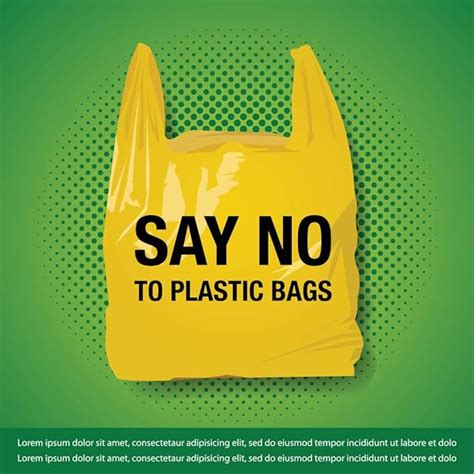 Buy Ace Say No To Plastic Bags Sticker Poster Save Environment No