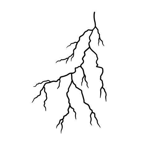 Lightning isolated on white background. Vector simple icon with thunder ...