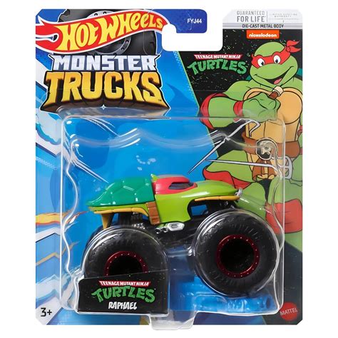Hot Wheels Monster Trucks 1 64 Arabalar NINJA TURTLES RAPHAEL HNW33 Hotwheels Monster Truck