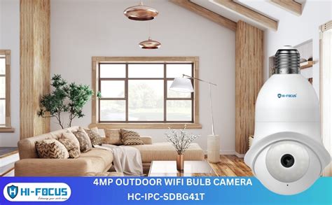 Buy HIFOCUS 4MP 2K 2560 1440P QHD Outdoor CCTV WiFi Bulb Camera