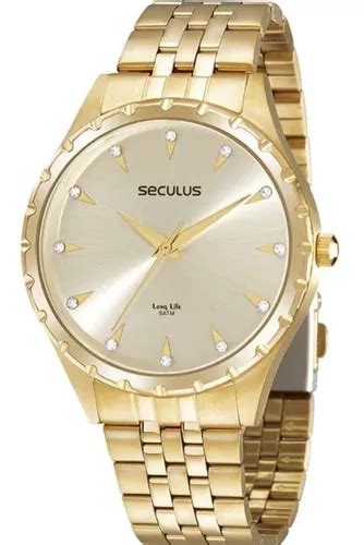 Relógio Seculus Feminino Long Life Misto MercadoLivre