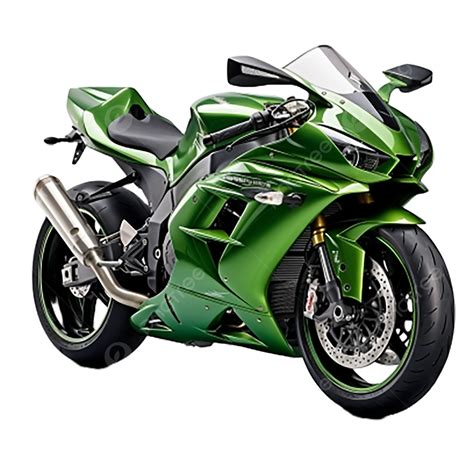 Green Super Bike White Background D Bike Isolated Png Transparent