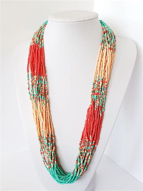 Your Place To Buy And Sell All Things Handmade Beaded Necklace Vintage Seed Beads Seed Bead