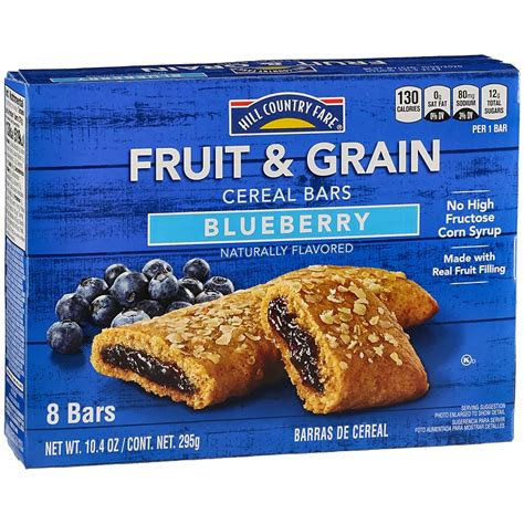 Hill Country Fare Blueberry Fruit And Grain Cereal Bars Shop Snacks