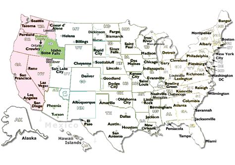 US Pacific Time Zone Map - Current local time with time zone