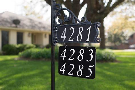 Boardwalk Reflective Address Sign With Extra Large Name Rider Address America