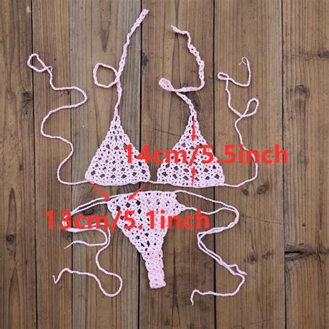 Handmade Crochet Bikini Set Bikini Crochet Sexy Swimwear Crochet