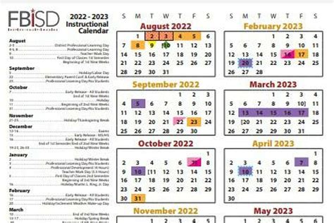 Fort Bend Calendar