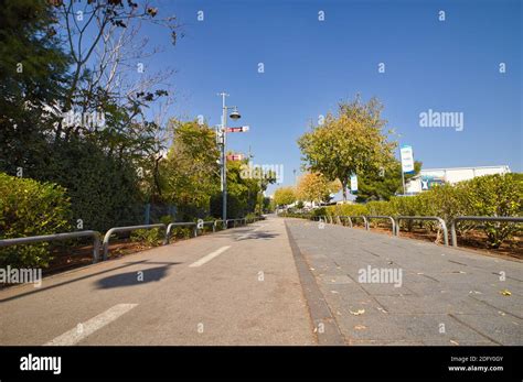 Jerusalem Israel 02 12 2020 A Promenade And A Bicycle Path Near The