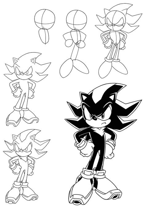 Draw Shadow Shadow The Hedgehog Sonic The Hedgehog How To Draw Shadow