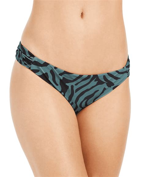 Bar Iii Safari Sage Zebra Print Hipster Bikini Swim Bottom Us X Large