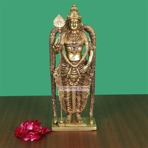 Brass Lord Kartikeya Kumaraswamy Idol Lord Murugan Etsy