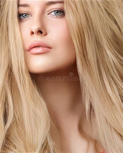 Hairstyle Beauty And Hair Care Beautiful Blonde Woman With Long Blond Hair Glamour Portrait