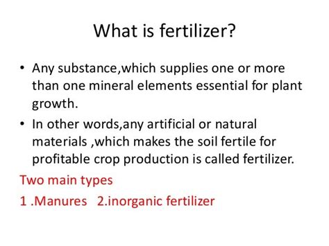 Differences Between Organic And Inorganic Fertilizer