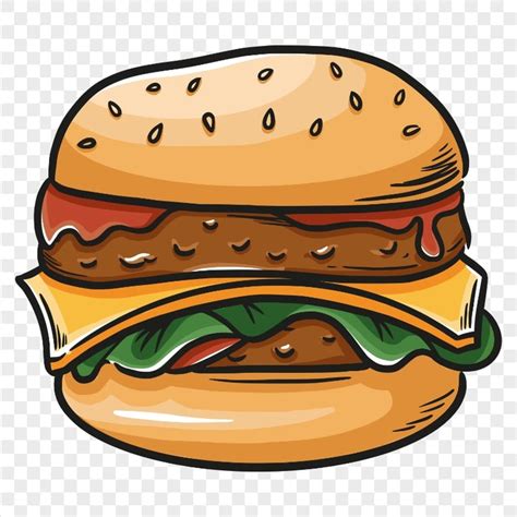 Fast Food Cartoon Hamburger Cheeseburger Hd Png Citypng