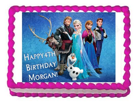 Frozen edible cake image cake topper frosting sheet