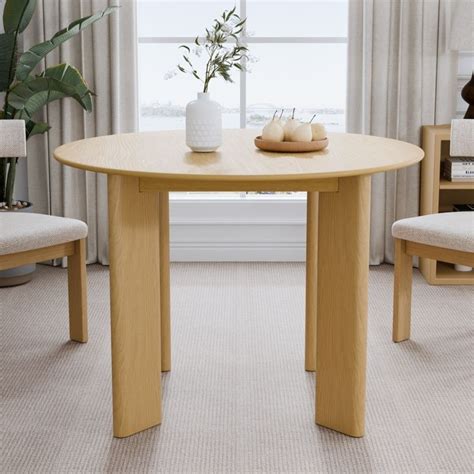 solid oak  dining table modern beige foter