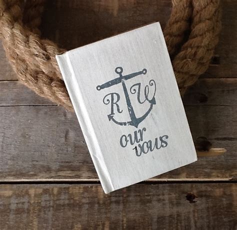 Nautical Wedding Vow Book Personalized Wedding Vow By Lorustique