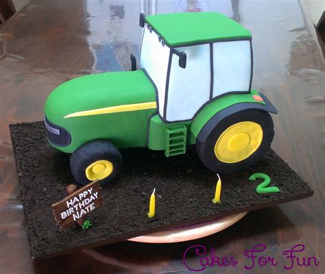 John Deere Tractor Cake Made From Chocolate Mud Cake With Choc