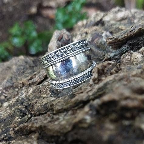 Jual Cincin Ring Perak Silver Bali Lebar Kepang Tali Air Spiral Asli