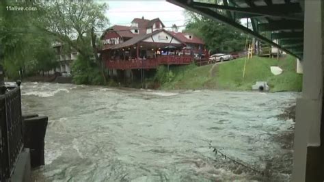 Flooding In Helen Takes Over City Streets As Warnings Continue