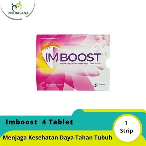 Jual Imboost Tablet Daya Tahan Tubuh 1 Strip Isi 4 Tablet Shopee