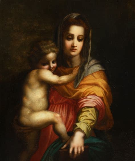 Proantic Madonna Of The Harpies Seventeenth Century Follower Andrea