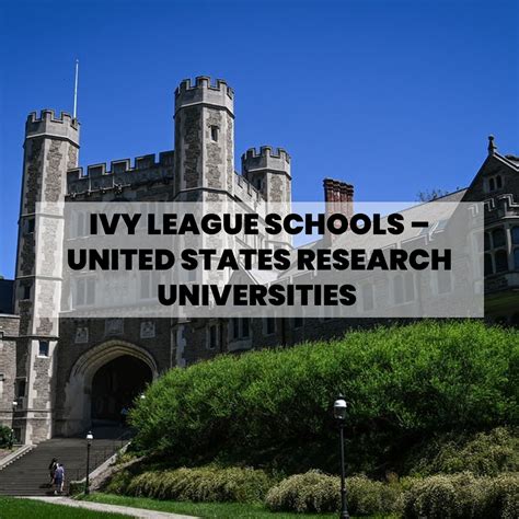 Ivy League Schools – United States Research Universities - Study Abroad