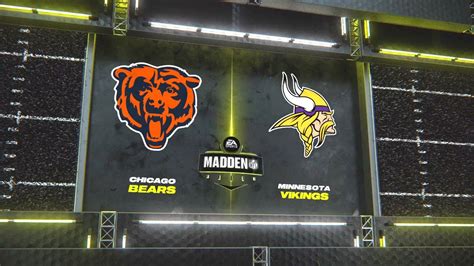 Madden Nfl 24 Chicago Bears Vs Minnesota Vikings Simulation Week 12 All Madden Ps5 Gameplay