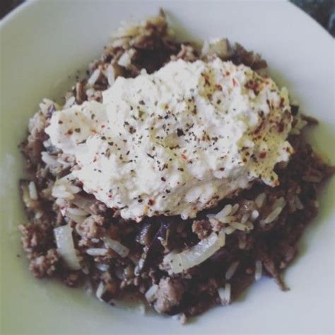 Auberginen Hackfleisch Pfanne Mit Joghurtdip Von Sokrue Chefkoch