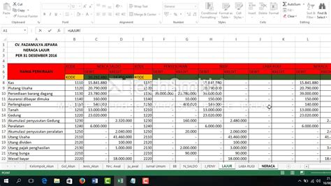 Membuat Laporan Keuangan Dengan Excel