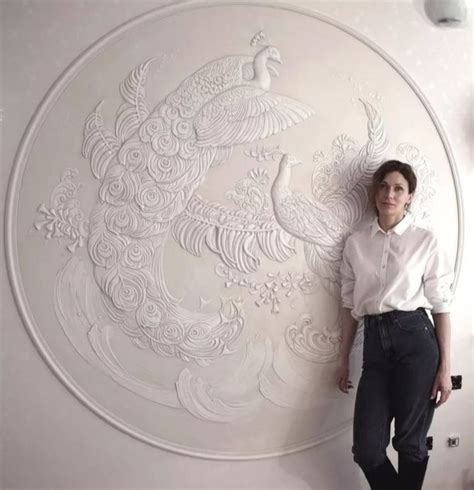 Барельеф "Павлины", частный интерьер Bas-relief "Peacocks", private ...