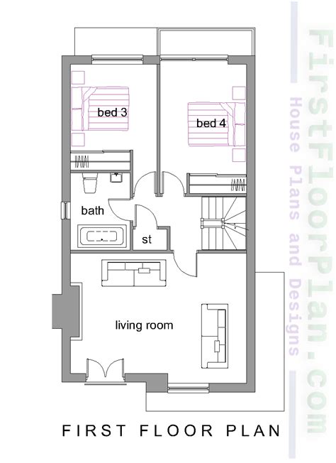 American Style House Floor Plan - floorplans.click