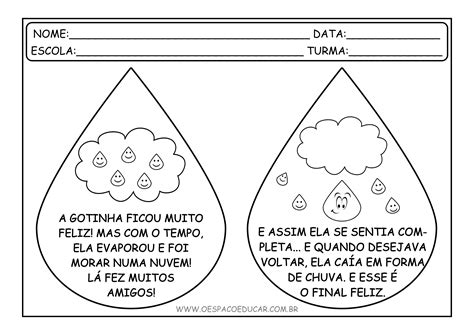 Dia da água A história da água para colorir e montar o livro Blog