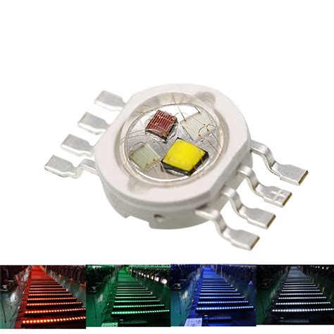 Pcs Rgbw Led Diode Pins High Power Led Chip W Colorful Four