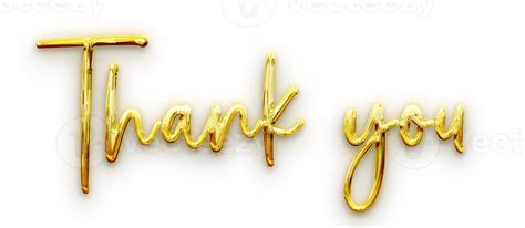 Golden Volumetric 3d Text Of The Inscription Thank You Isolated Cut Out 10985183 Png