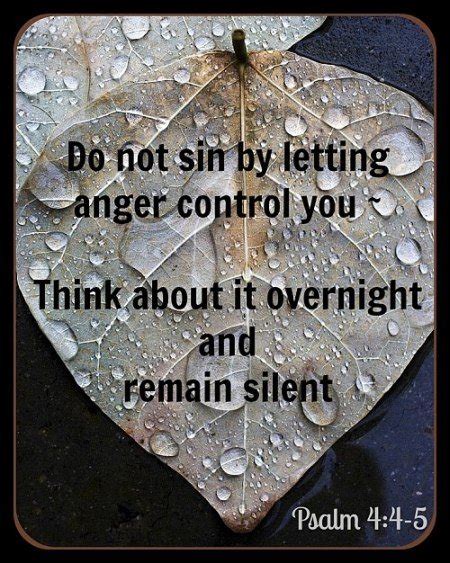 Don't Sin By Letting Anger Control You | Quote Picture