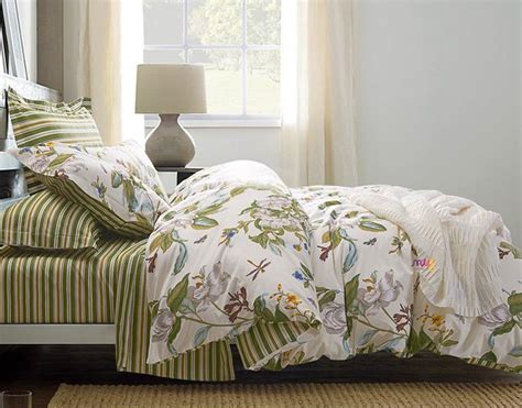 Blooming Botanical Nature Cottage Country Style Duvet Cover Set Eikei