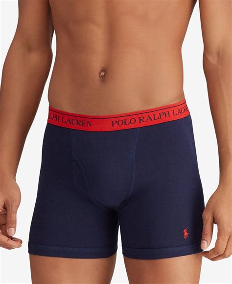 Polo Ralph Lauren Mens 3 Pack Classic Cotton Boxer Briefs Macys Polo Ralph Lauren Mens