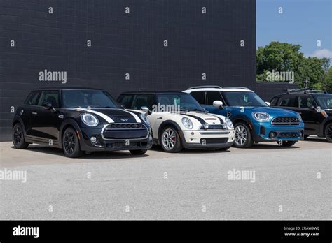 Indianapolis July Mini Hardtop Vehicles Awaiting Service At