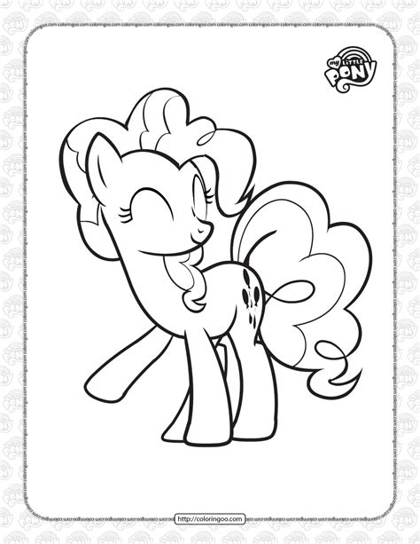 Printable MLP Pinkie Pie Coloring Page For Girls