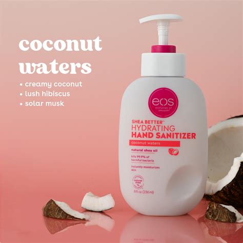 Eos Shea Better Hydrating Hand Sanitizer Coconut Waters 8 Fl Oz