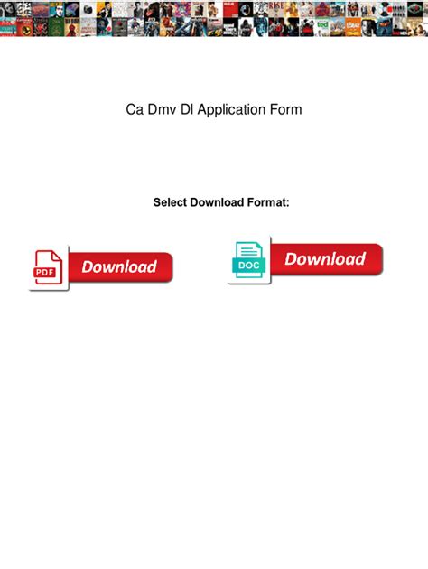 Fillable Online Ca Dmv Dl Application Form Ca Dmv Dl Application Form