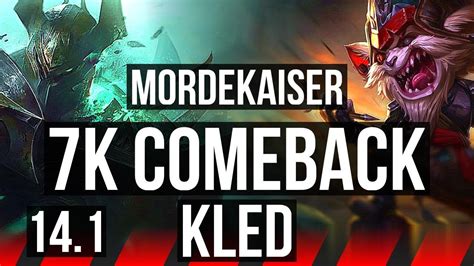 MORDEKAISER Vs KLED TOP Comeback Legendary 6 Solo Kills 400