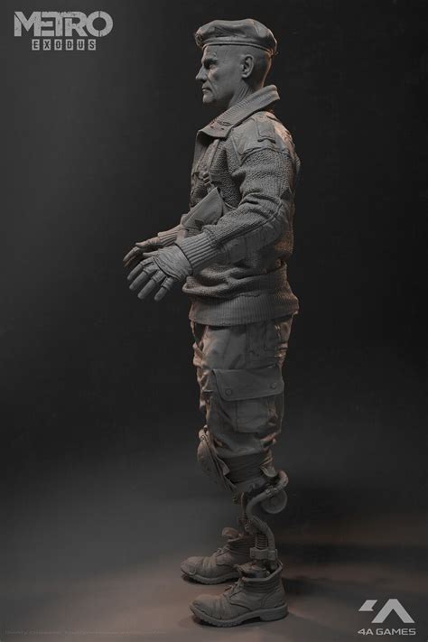 Artstation Metro Exodus Colonel Miller Hipoly Model Dmitry