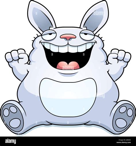 Cartoon illustration fat rabbit smiling hi-res stock photography and ...