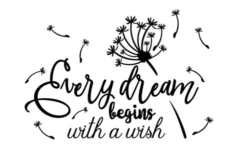 Every Dream Begins With A Wish Svg Cut File By Creative Fabrica Crafts