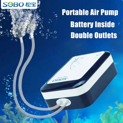 Sobo Battery Storage Air Pump Ac Dc Dual Use For Aquarium Fish Tank