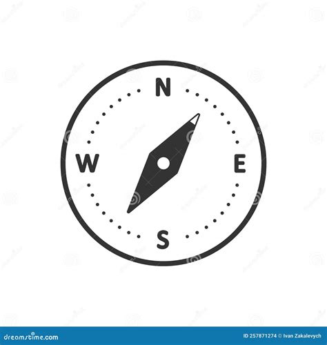 Compass Icon Navigation Symbol Sign Travel Map Vector Stock